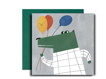 Kartka urodzinowa krokodyl
