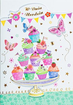 Kartka Urodzinowa zdobiona cyrkoniami, słodka M963 - Maja