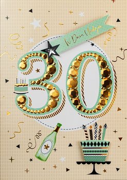 Kartka z okazji 30 urodzin, bogato zdobiona M970 - Maja
