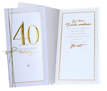 Kartka z okazji 40 urodzin PM 193 - Kukartka
