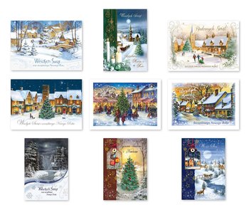 Kartki na Boże Narodzenie z życzeniami mix 9 szt z kopertami ZBT2 - Czachorowski