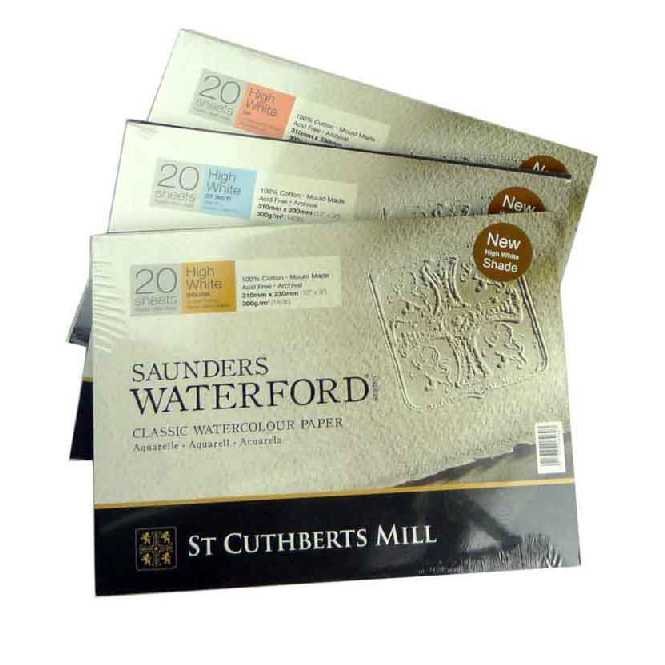 St Cuthberts Mill Saunders Waterford Watercolour Paper 300 g 36 x 26 cm  White HP