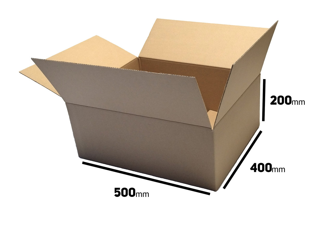 Faltkarton 500x400x150 mm, Einwellig 420g/m2 – Braun