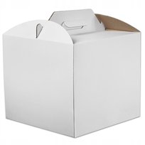 Karton Pudełko Na Tort Ciasto 34X34X25 Cm Białe Opakowanie Bardzo Mocne