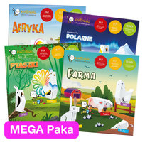 Kartoniaki - MEGA Paka 4 zestawy: Kreatywne zestawy tekturowych zwierzątek do składania i malowania Inna marka