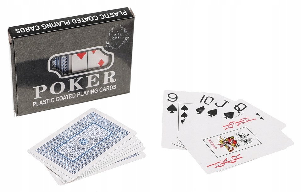 Karty Do Gry 2 Talie Poker Plastik Powlekane 6752