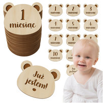 Karty tabliczki do zdjęć z miesiącami Prezent na pierwszy rok życia dziecka