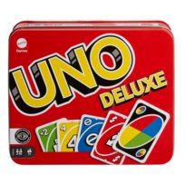 Karty UNO Deluxe Towarzyska, gra karciana, dla dzieci 7+ i dorosłych K0888