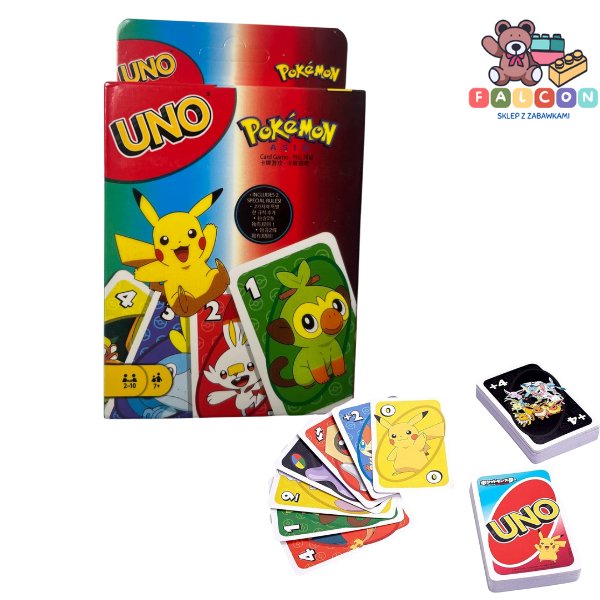 KARTY UNO POKEMON GRA KARCIANA TOWARZYSKA PIKACHU