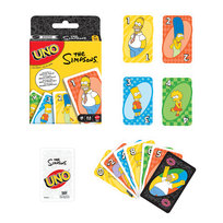 Karty UNO Simpsonowie, rodzinna gra karciana, dla fanów, dzieci 7+ i dorosłych JHB16 Mattel Games
