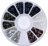 Karuzela ozdoba cyrkonie kryształki mix