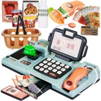 Kasa Fiskalna Sklepowa Dla Dzieci Sklep Interaktywna Skaner Kalkulator Światło + Dźwięk