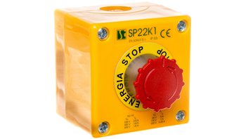 Kaseta sterownicza przycisk grzybkowy (B) bezpieczeństwa ryglującym sie samoczynnie ENERGIA STOP SP22K1&quot;08-1 - SPAMEL