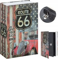 KASETKA METALOWA KSIĄŻKA SEJF PIENIĄDZE ROUTE 66 Korbi