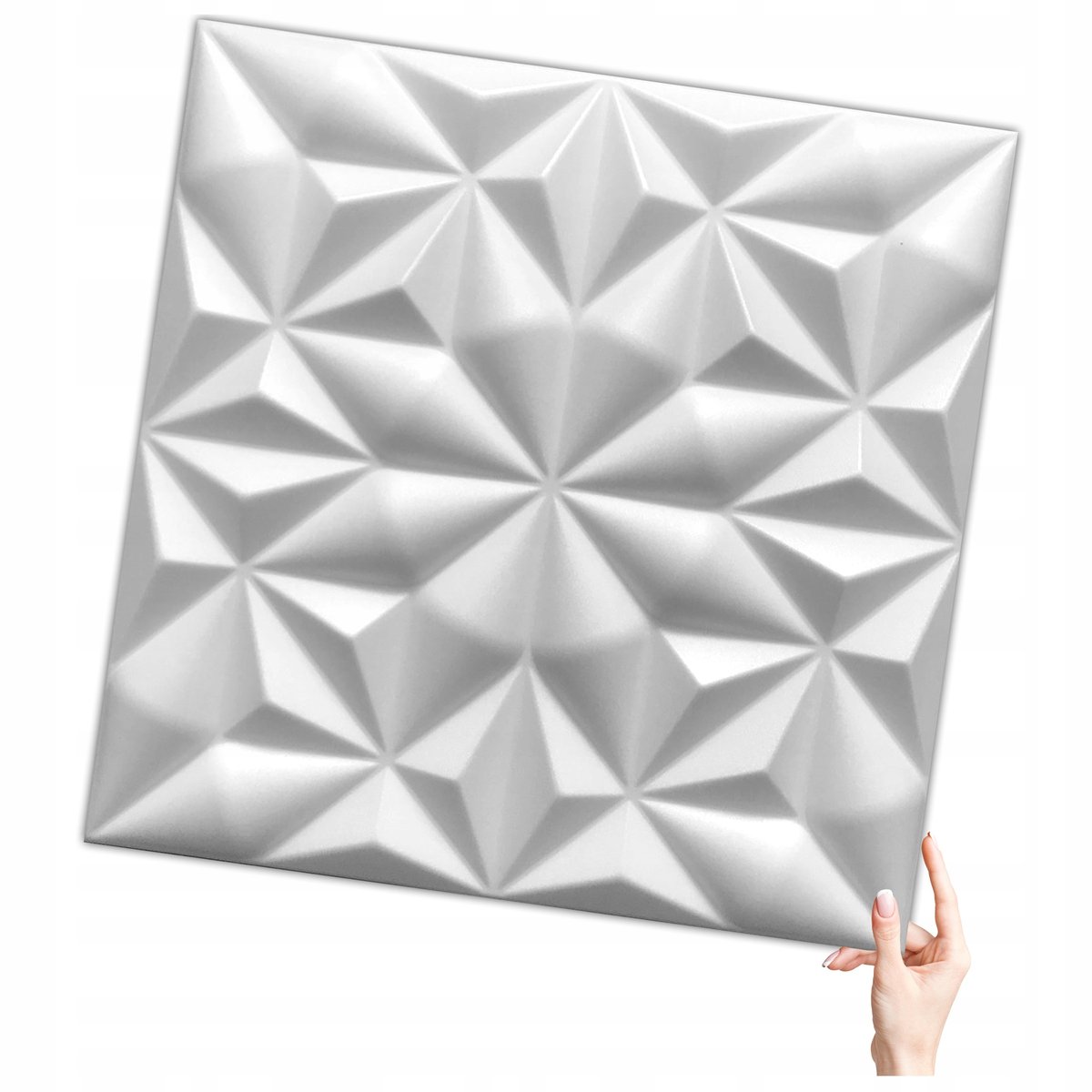 Deccart Deccart Biały Kaseton Ścienny Sufitowy 3D Panele Ścienne 50X50 0,25M2 Onyx