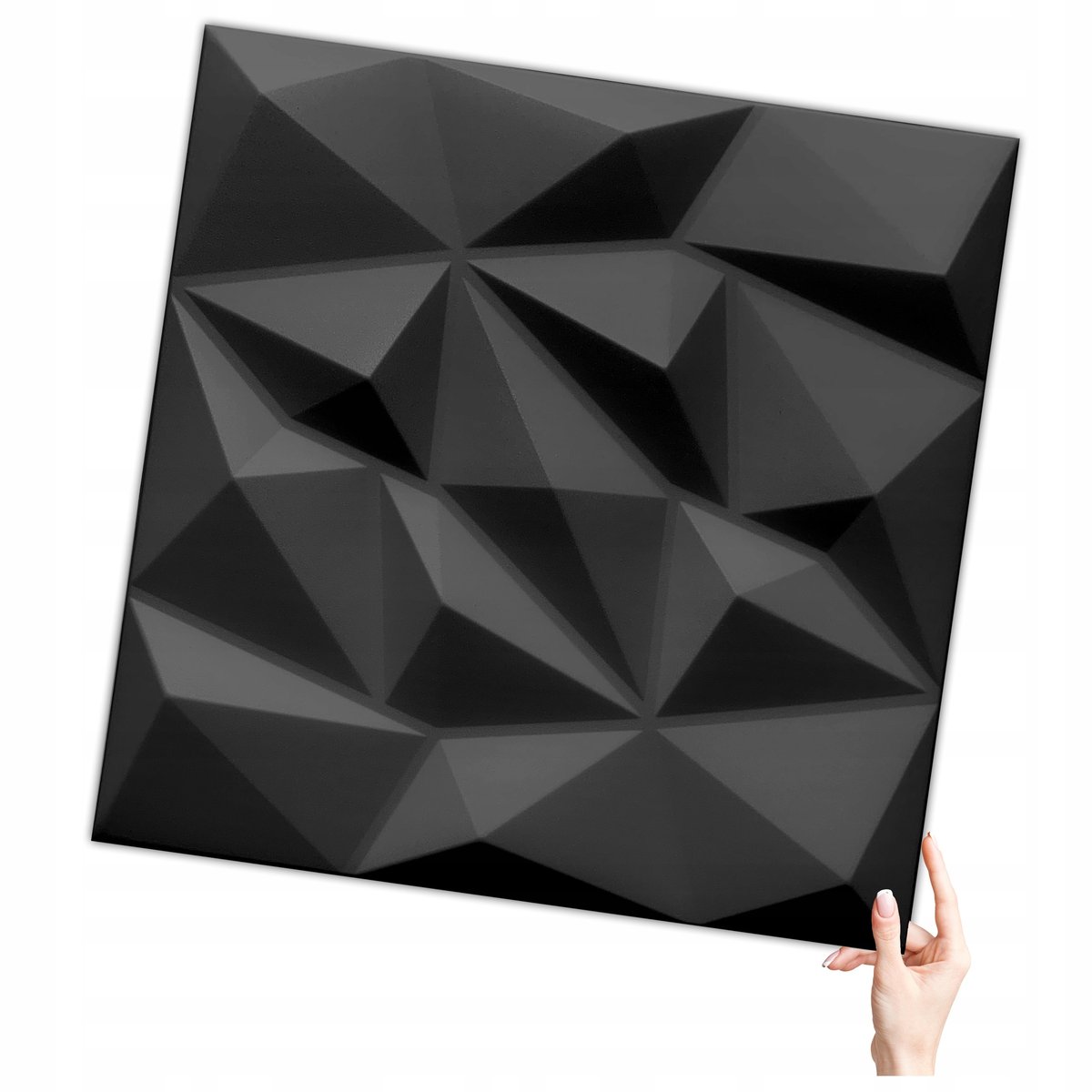 Deccart Deccart Czarny Kaseton Ścienny Sufitowy 3D Panele Ścienne 50X50 0,25M2 Brylant