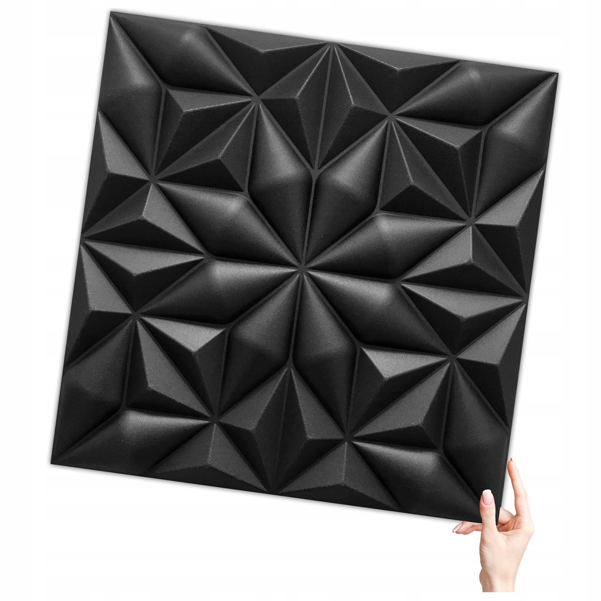 Deccart Deccart Czarny Kaseton Ścienny Sufitowy 3D Panele Ścienne 50X50 0,25M2 Onyx