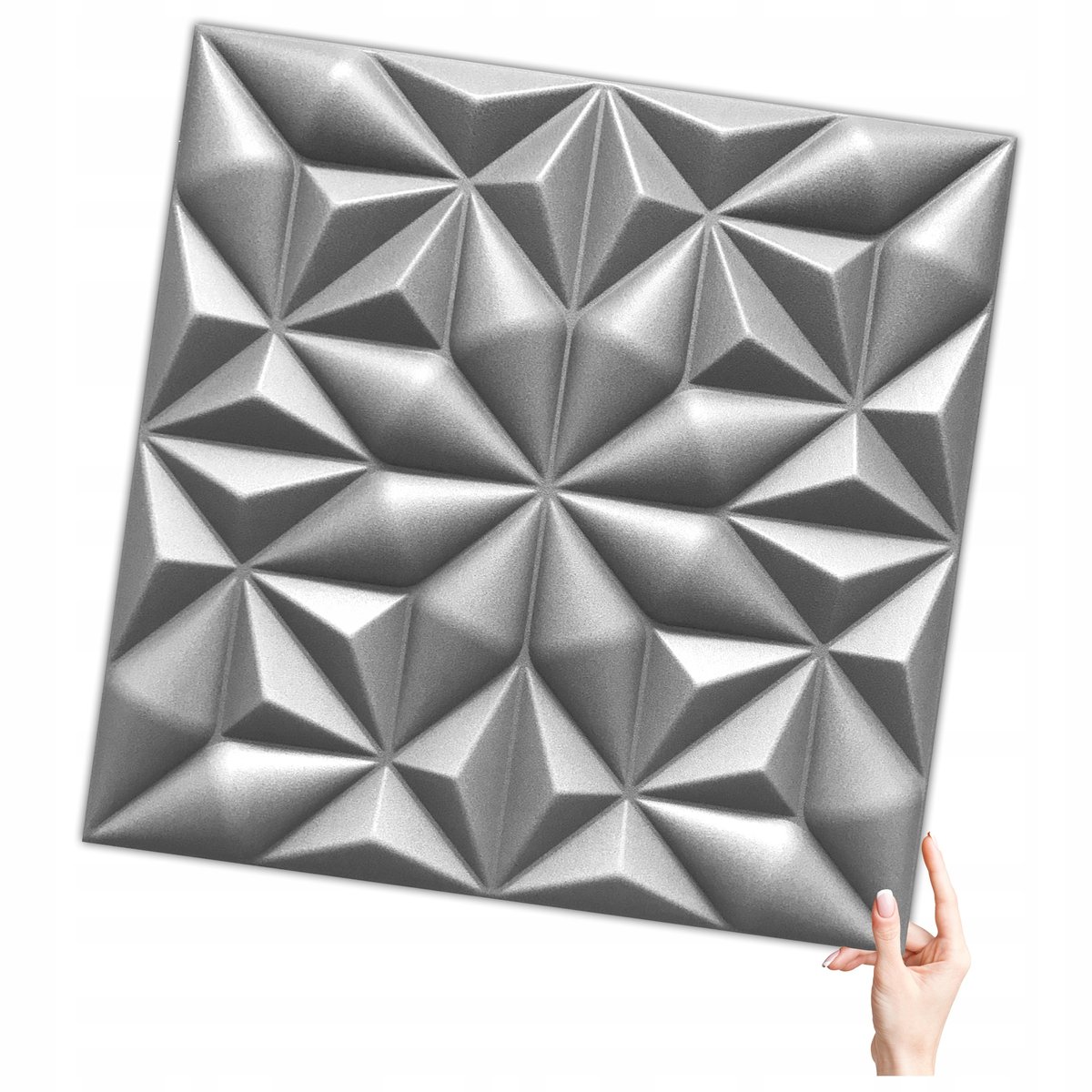Deccart Deccart Szary Kaseton Ścienny Sufitowy 3D Szare Panele Ścienne 50X50 0,25M2 Onyx
