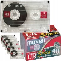 Kasety magnetofonowe Maxell UR90 zestaw 5szt. Kaseta magnetofonowa 90min