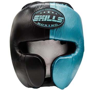 Kask bokserski SKILLS PRO (turkus/black) [Rozmiar: M] - Inna marka