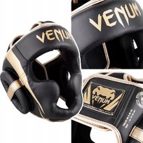 Kask Bokserski Venum Elite Czarno-Złoty R. Uniwersalny