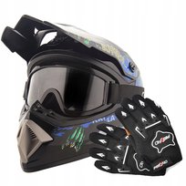 Kask Cross Gogle Rękawice na Cross Quad ATV Enduro Rower BMX Hulajnoga XL Inna marka
