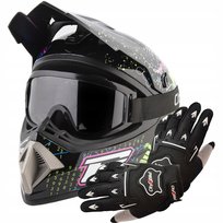 KASK CROSSOWY LEKKI ENDURO QUAD HULAJNOGA rozm M +GOGLE+RĘKAWICE Inna marka