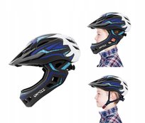 KASK DZIECIĘCY M 52- 56 cm full face z odpinaną szczęką rowerowy