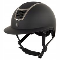 Kask jeździecki BR Lambda Plus Glitter szeroki daszek czarny 59-61 BR