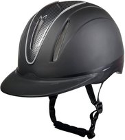 Kask jeździecki HKM 4719 Carbon Art czarny mat unisex 54-58cm HKM
