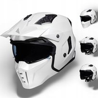 KASK MOTOCYKLOWY ILM CROSS - VINTAGE / RETRO JET Z DASZKIEM | ECE ROZMIAR M Inna marka
