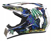 KASK MOTOCYKLOWY MŁODZIEŻOWY NA MOTOR CROSSA QUADA GRAFFITI M Inna marka