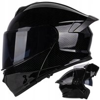 Kask Motocyklowy Szczękowy Czarny Podwójnie Przeciwsłoneczny Rozmiar L Inna marka