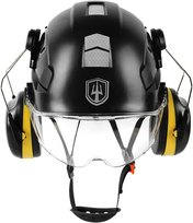 Kask ochronny GREEN DEVIL 53-63cm z nausznikami czarny Inna marka