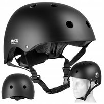 KASK ROWEROWY DZIECIĘCY REGULOWANY NA HULAJNOGE ROLKI LEKKI CZARNY M VAYOX VAYOX