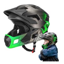 Kask rowerowy dziecięcy z odpinaną szczęką rozmiar M (54-57) - zielony ROCKBROS Rockbros