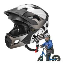 Kask rowerowy dziecięcy z odpinaną szczęką rozmiar S (48-54) - szary ROCKBROS