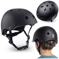Kask sportowy rowerowy na hulajnogę rolki SOKE 54-58cm rozmiar M czarny