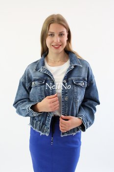 Katana jeansowa bomberka Giulia Niebieska M - Nelino