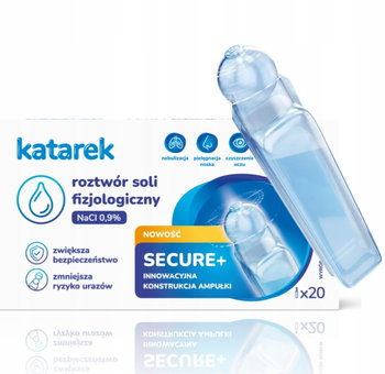 Katarek, Secure + Roztwór Soli Fizjologiczny NaCl 0,9%, 20x5ml - Katarek