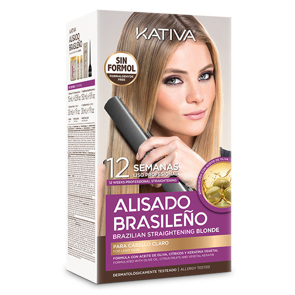 Фото - Шампунь KATIVA Alisado Brasileno Blonde | Zestaw do keratynowego prostowania włosó 