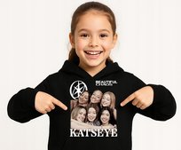 KATSEYE K-POP DEMON HUNTERS BLUZA Z KAPTUREM CIEPŁA 164 XS CZARNY JHK