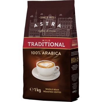 Kawa Astra Łagodna Tradycyjna ziarnista 1kg - ASTRA COFFEE & MORE