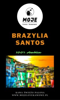 Kawa Brazylia Santos 17/18 1000G Zmielona - Moje Love Kawowe