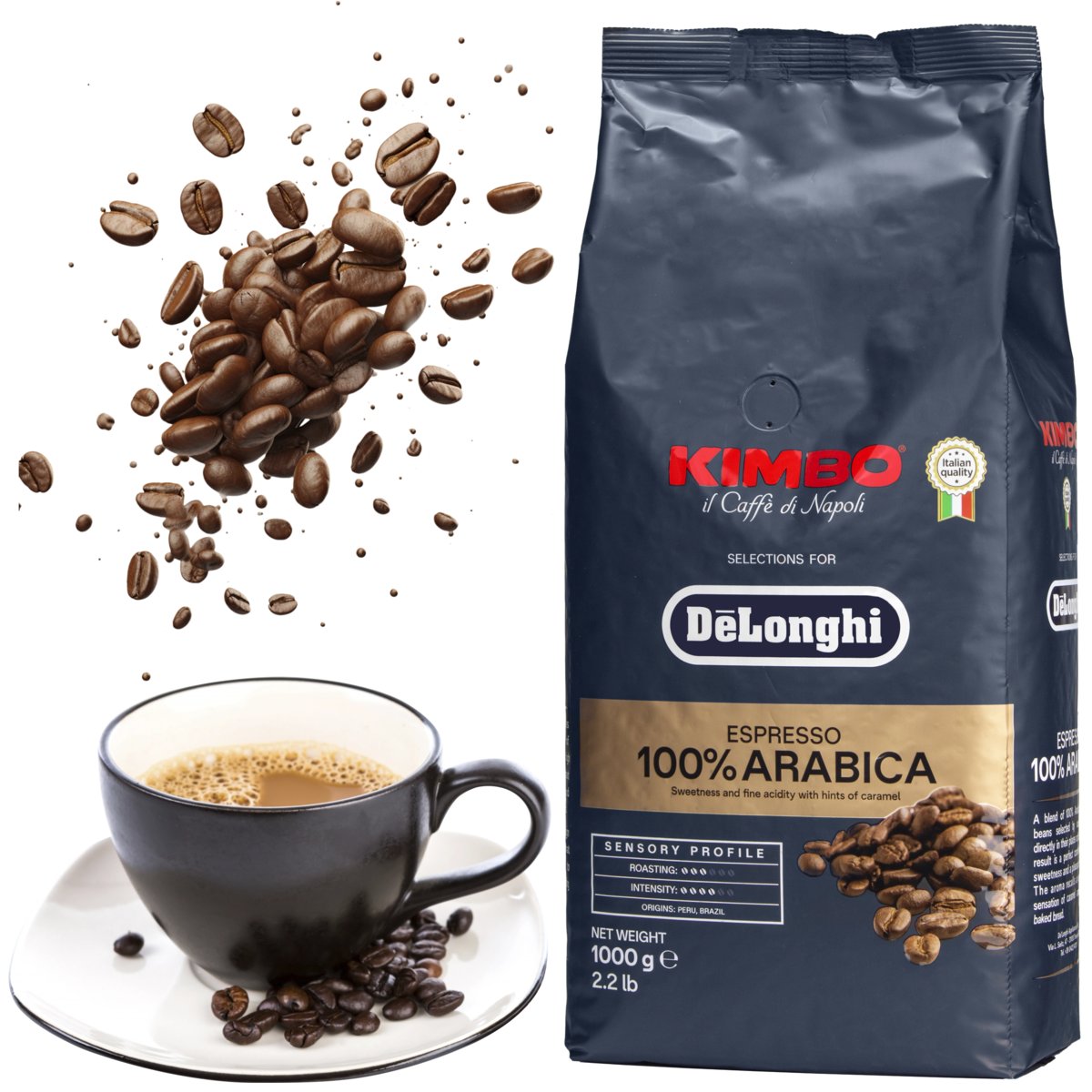 Kawa Delonghi Kimbo Espresso 100 Arabica 1 Kg