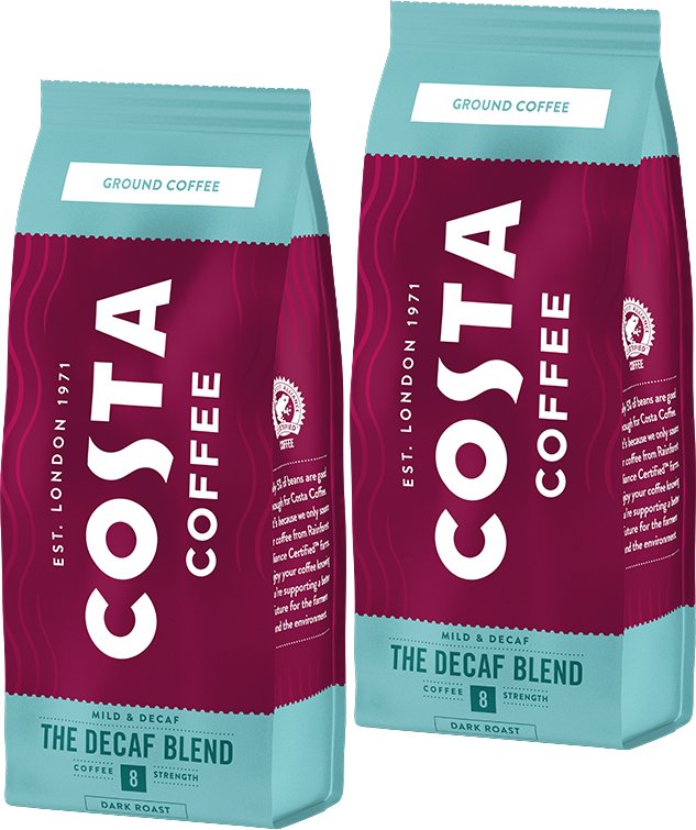 Kawa mielona Costa Coffee Decaf bez kofeiny 2x200g Costa Coffee