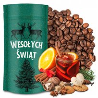 Kawa świąteczna ziarnista smakowa GRZANIEC korzenna 100 g na prezent