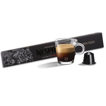 Kawa w kapsułkach o smaku Ristretto Decaffeinato, bezkofeinowa NESPRESSO 10 kapsułek - NESPRESSO