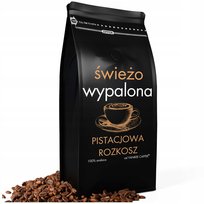 Kawa ziarnista 1kg ŚWIEŻO PALONA 100% Arabica smakowa PISTACJOWA