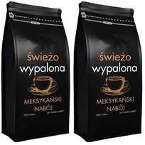 Kawa ziarnista 2kg 100% Arabica ŚWIEŻO PALONA Meksykańska (2x1kg)